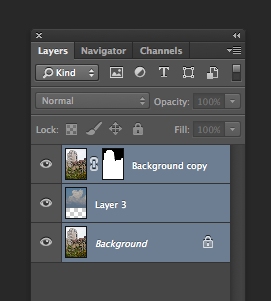 Photoshop Layers Selected